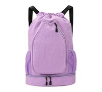 Iuhtrb Zaino sportivo impermeabile di grande capacità con coulisse borsa da palestra con manici rinforzati Pratico tessuto Oxford per viaggi all'aperto Tennis Storage maniglia rinforzata borsone