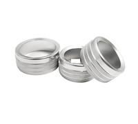 IUIOXCH 3PCS Aluminium Alloy AC Radio Switch Knob Ring Covers Sticker Compatible for Durango SRT GT 2014 2015 2016 2017 2018 2019 2020 Car Interior Sticker(Silver)