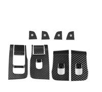IUIOXCH ABS Carbon Fiber 4pcs Window Lifter Switch Trim Cover Sticker Compatible for Tesla Model 3 Highland 2024 2025 Interior Accessories