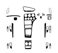 IUIOXCH Pannello alzacristalli con prese d'aria in acciaio nero pianoforte, adatto for accessori interni auto, compatibile con Alfa Romeo 159 2004-2011(Full Set RHD)