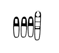 IUIOXCH Pannello alzacristalli con prese d'aria in acciaio nero pianoforte, adatto for accessori interni auto, compatibile con Alfa Romeo 159 2004-2011(Type 17)