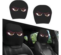 IUIUI 2PCS Funny Cartoon Car Headrest Covers, Cute Funny Cartoon Eyes Car Headrest Covers Car Seat Head Rest Protector for Auto Front Seat Rest Decoration(B-1 Pair)