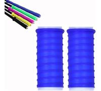 IUIUI Cold Shrink Handle Wrap, 4.7/6.7in Cold Shrink Handle Wrap with Non Slip Texture, Convenient Practical Silicone Bat Grip Tube for Fishing Rods, Rackets And Hand Tools(Blue,L 4.7" D: 1.57")