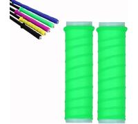 IUIUI Cold Shrink Handle Wrap, 4.7/6.7in Cold Shrink Handle Wrap with Non Slip Texture, Convenient Practical Silicone Bat Grip Tube for Fishing Rods, Rackets And Hand Tools(Green,L 6.7" D: 1.57")
