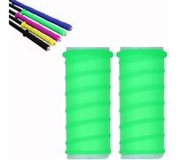IUIUI Cold Shrink Handle Wrap, 4.7/6.7in Cold Shrink Handle Wrap with Non Slip Texture, Convenient Practical Silicone Bat Grip Tube for Fishing Rods, Rackets And Hand Tools(Green,L 4.7" D: 1.57")