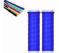 IUIUI Cold Shrink Handle Wrap, 4.7/6.7in Cold Shrink Handle Wrap with Non Slip Texture, Convenient Practical Silicone Bat Grip Tube for Fishing Rods, Rackets And Hand Tools(Blue,L 6.7" D: 1.57")
