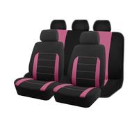 IUKMRT Coprisedili Auto Universali In Tessuto Maggior Parte Degli Accessori Auto Camion Suv Auto Coprisedili Interni Set Coprisedili Auto(Pink 5 seat)