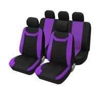IUKMRT Coprisedili Universali Copri Sedile Auto Set Completo Coprisedili Universali Tessuto Poliestere Ricamo Concavo Auto SUV Camion, Furgoni Accessori Interni(Purple)