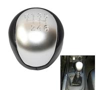 IUKMRT Pomello Leva Cambio per SsangYong per Actyon per Korando 6 Marce Manuale in Pelle Cromata Auto Gear Stick Pomello del Cambio Pomello del Cambio di Avvio Pomello del Cambio