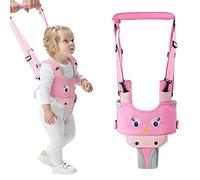 IULONEE Baby Walking Helper Maniglia Regolabile Toddler Walking Assistant Bambino Alzarsi e camminare Imparare neonato Cintura da passeggio Redini Imbracatura di sicurezza per bambini (Rosa)