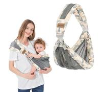 IULONEE Marsupio Neonato Fascia Porta Bebè Elastica Fascia Neonato Traspirante Porta Bebe Morbido Fascia Per Marsupio Regolabile Porta Bebe Portatile Per Neonati e Bambini Da 3 a 36 Mesi (Grigio)