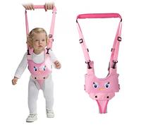 IULONEE Mesh Baby Walking Helper Maniglia Traspirante Toddler Walking Assistant Bambino Alzarsi Camminare Imparare Neonato Cintura da Passeggio Imbracatura di Sicurezza per Bambini (Mesh Rosa)