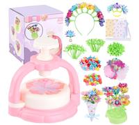 iulrtba Laboratorio dei Fiori, Kit Creativo DIY Bouquet, Set di Fiori di Stoffa per Bambini 4 5 6 7 8 9 10 Anni, Regalo Natale Compleanno Festa