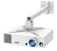 IUMÉ Supporto da parete per proiettore con montaggio universale LCD/DLP per Epson, Optoma, Benq, ViewSonic proiettori, supporto per videoproiettori, capacità di carico 20 kg, bianco
