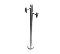 iumLeap Colonna d'acqua verticale da giardino in acciaio inossidabile spazzolato, rubinetto per fontana da giardino resistente alle intemperie, rubinetto per fontana da giardino da 100 cm, pistola ad