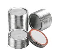 Iunipusy 98 coperchi per barattoli per conserve a collo , 70 mm, riutilizzabili, in metallo, con coperchi in silicone, per marmellate fatte in casa, ,