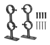 Iunipusy Montaggio a soffitto, set da 2 pezzi in lega di alluminio resistente, ideale distanza dalla parete e carico per tende da soggiorno, bagno e camera da letto