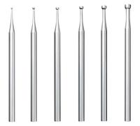 Iunipusy Set di 6 frese con ciotola rotonda, fusto 3/32, punte per la creazione di gioielli, argento