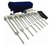 Iunipusy Set di 8 forchette da accordo, chakra argentate, per la guarigione