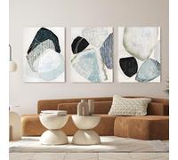 IUNTWEIE Quadro astratto su tela, geometrico, astratto, moderno, decorazione da parete, per soggiorno, camera da letto, immagini senza cornice (C,30 x 40 cm x 3)