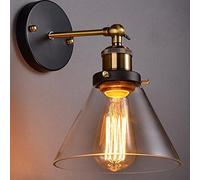 IUokLU Adelaide Nostalgia Antique Copper Industry American Country Cafe Pasto Soggiorno Studio Lampada da Parete in Vetro Lampada da soffitto Industriale Illuminazione,