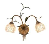 IUokLU Applique da Parete in Vetro Vintage di metà secolo con Attacco E14/E12 Applique da Parete in Ferro dimmerabili a Tre Colori personalità Semplice Doppia Testa,Stile 2