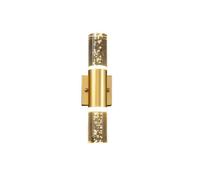 IUokLU Lampada da Parete a LED con Testa Singola in Oro Cristallo K9 + Tecnologia a Bolle + Base placcata in Ferro Applique da Parete Moderna e Semplice per Camera,
