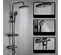 IUokLU Miscelatore Termostatico per Doccia, Sistema Doccia Multifunzione in Stile Europeo con Soffione A Pioggia E Doccetta Portatile, Vasca da Bagno, BB(Ba)