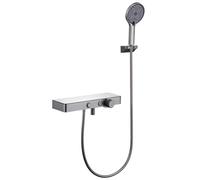 IUokLU Miscelatori per Vasca con Doccia, Miscelatori per Vasca con Doccetta E Ampio Ripiano, Miscelatore Termostatico per Vasca con Rotazione A 360°, Soffione per Vasc