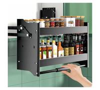 IUokLU Organizzatore A Doppio Ripiano Estraibile da Parete per Dispensa,Cestello Scorrevole per Mobili da Cucina - Massimizza Lo Spazio E L'Efficienza nella Tua Cucin(460-510 Mm)