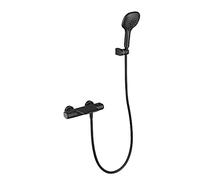 IUokLU Rubinetto per Vasca da Bagno A Parete con Doccia, Miscelatore per Vasca da Bagno, Rubinetti Termostatici per Doccia in Ottone con Set di Flessibili per Doccetta