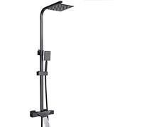 IUokLU Sistema Doccia A Pioggia, Rubinetto Doccia A Cascata Termostatico, Set Doccia Combinato A Parete, Miscelatore Doccia A Pioggia in Ottone.