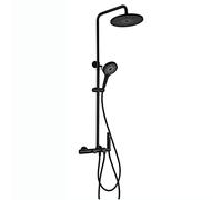 IUokLU Sistema Doccia con Soffione da 8 Pollici, Set Rubinetto Doccia Termostatico, Set Doccia Combinato A Parete, Miscelatore Doccia in Ottone con Beccuccio per Vasc