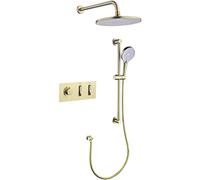 IUokLU Sistema Doccia, Set Completo di Rubinetti per Doccia A Parete per Bagno con Soffione Doccia A Pioggia E Soffione Doccia Portatile, Set di Rubinetti per Doccia C