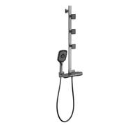 IUokLU Sistema Doccia, Set di Rubinetti per Doccia da Bagno A 3 Funzioni, Kit Doccia A Vista con Valvola E Doccetta A 3 modalità, 3 Getti per Il Corpo, Beccuccio per V