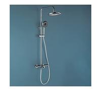 IUokLU Sistema Doccia, Set Rubinetto Doccia da 10 Pollici, Set Doccia Combinato A Parete, Miscelatore Doccia in Ottone con Soffione, Beccuccio per Vasca, Doccetta A 5