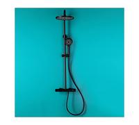 IUokLU Sistema Doccia, Set Rubinetto Doccia da 8 Pollici, Set Doccia Combinato A Parete, Miscelatore Doccia in Ottone con Soffione, Beccuccio per Vasca, Doccetta A 3