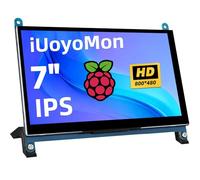 iUoyoMon Schermo da 7 pollici per Raspberry Pi, 1024 × 600 IPS HDMI, schermo LCD capacitivo, mini monitor portatile compatibile con Raspberry Pi 5/4/3 BB Black Banana Pi Win11/10/8/7 (n