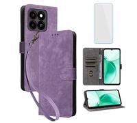 IUQXU Cover per ZTE Blade A35/Blade A55 Libro con Vetro Temperato VIO