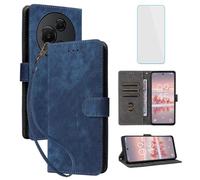 IUQXU Custodia a portafoglio per TCL 605/TCL 60 SE con protezione per lo schermo [blocco RFID] in pelle con supporto per carte di credito da donna uomo custodia per cellulare per TCL 60SE T517D TCL605