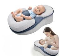 iuscacey Cuscino a Cuneo per Neonati 2025 - Anti-reflusso e riduzione del rigurgito - Cuscino ergonomico per L'Allattamento - Favorisce Una digestione Confortevole, Grigio