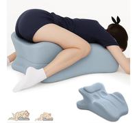 iuscacey Cuscino di Coppia per l'intimità - Memory Foam a Cuneo con Sollevamento di 27° per Un Supporto Profondo, Una Postura Migliore e Comfort - Posizionamento Intimo per Coppie,Blu