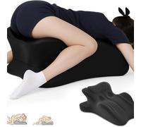 iuscacey Cuscino di Coppia per l'intimità - Memory Foam a Cuneo con Sollevamento di 27° per Un Supporto Profondo, Una Postura Migliore e Comfort - Posizionamento Intimo per Coppie,Nero