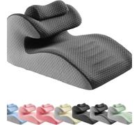 iuscacey Cuscino Multifunzionale per Coppia, Cuscino a Cuneo per Letto, Cuscino per Pancia a Pancia, Supporto Lombare, Migliora l'Intimità, Memory Foam Portatile,Blackgray