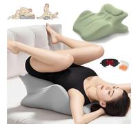 iuscacey Cuscino per Coppie 27° - Cuscino per Migliorare l'intimità e Il Comfort per Coppie, Cuscino a Cuneo in Memory Foam Sweet Spot, Include Tappi per Le Orecchie e Mascherina per Gli Occhi,Verde