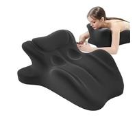 iuscacey Cuscino per Coppie a 27 Gradi - Cuneo in Memory Foam | Supporto ergonomico per l'intimità e Comfort | Sollievo dal Mal di Schiena e correzione della Postura,Nero
