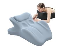 iuscacey Cuscino per Coppie a 27° per l'intimità - Supporto a Cuneo in Memory Foam | Postura ergonomica e Sollievo dal Mal di Schiena | Cuscino Multiuso per lombari, Gambe e poggiatesta,Blu