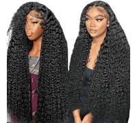 Iuscacey Parrucche Deep Wave Capelli Umani 13X4 Hd Lace Parrucche Frontali Parrucca Acqua Wave Chiusura In Merletto Parrucca Remy Parrucche Ricci per Le Donne,14inches