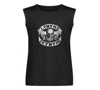 IUTffzr Lynard Skynard Skull And Bones Mens T-Shirt Unisex Sleeveless Tops Black Vest Tank Tee XL