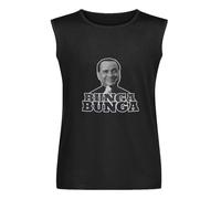 IUTffzr Silvio Berlusconi Bunga CAS Ruby Escort pour Sans Oublier Mens T-Shirt Unisex Sleeveless Tops Black Vest Tank Tee M